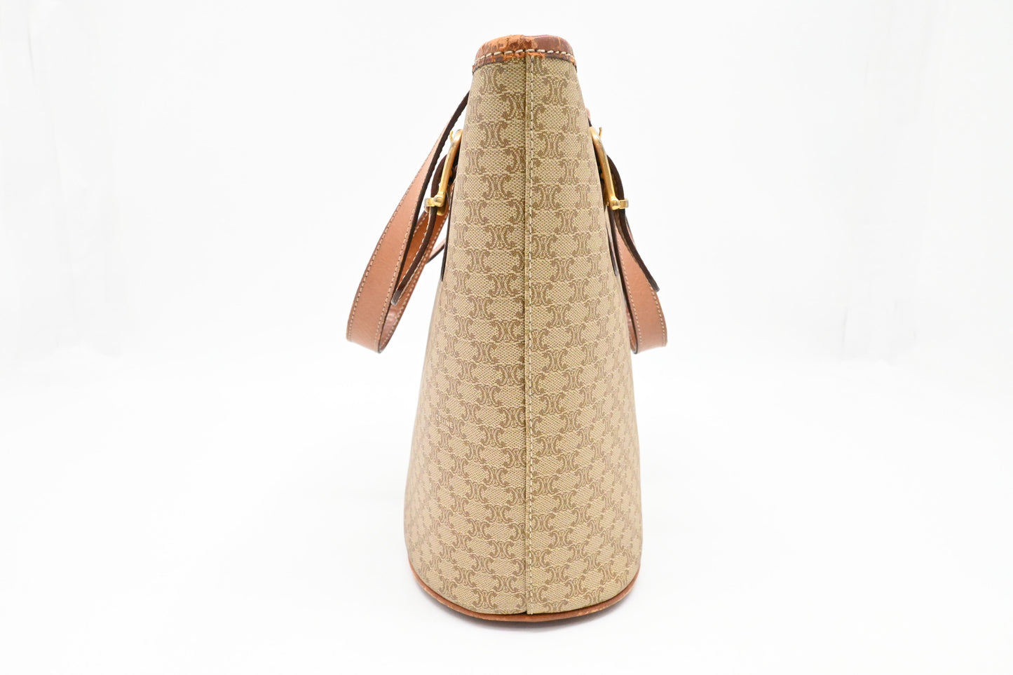 Celine Bucket Bag in Beige Macadam Canvas