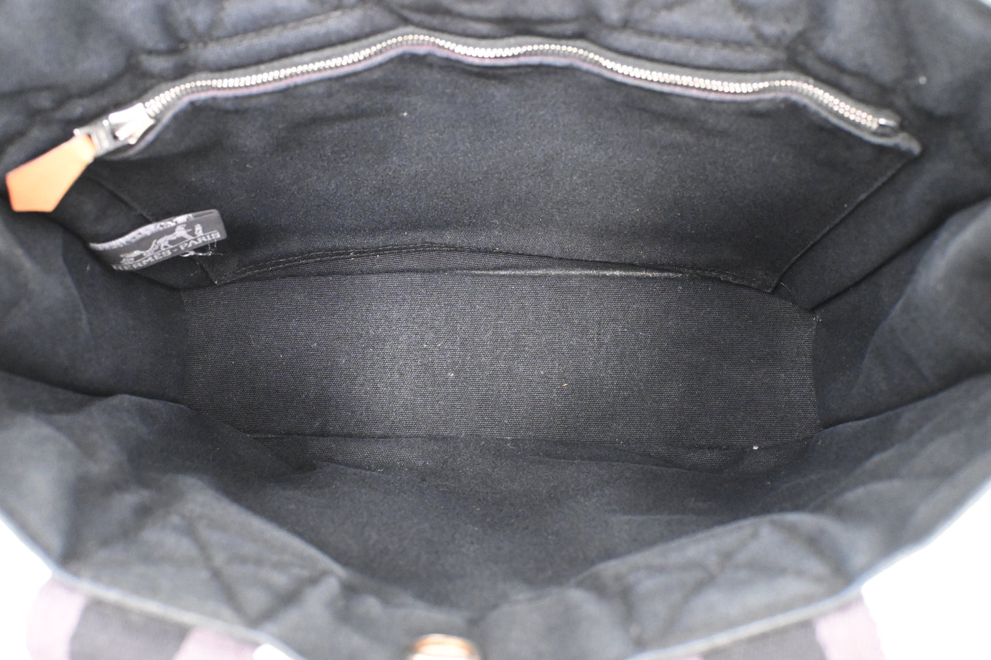 Hermes Fourre-Tout Tote in Black Canvas