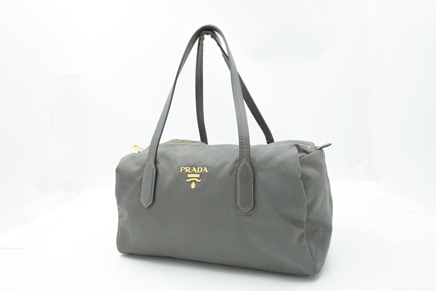 Prada Handbag in Gray Canvas