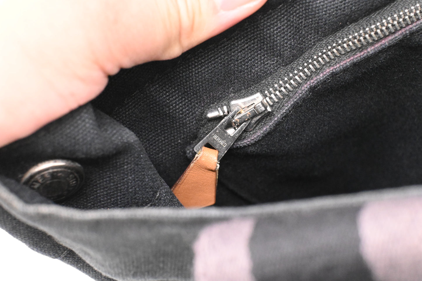 Hermes Fourre-Tout Tote in Black Canvas