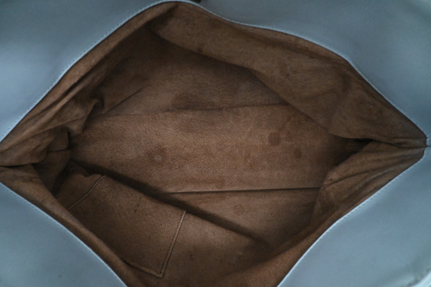 Bottega Veneta Tote in Blue Intrecciato Leather