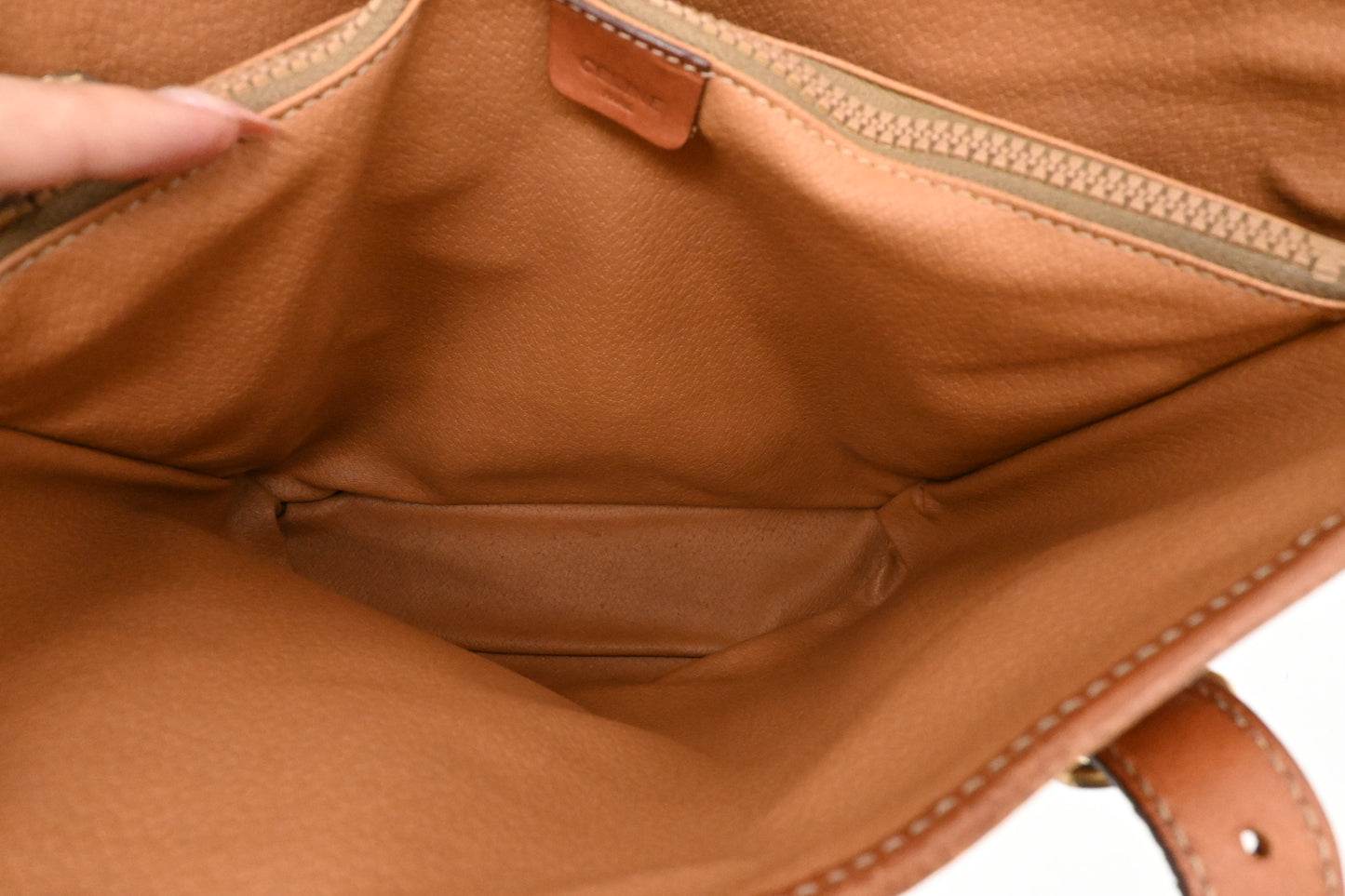Celine Bucket Bag in Beige Macadam Canvas
