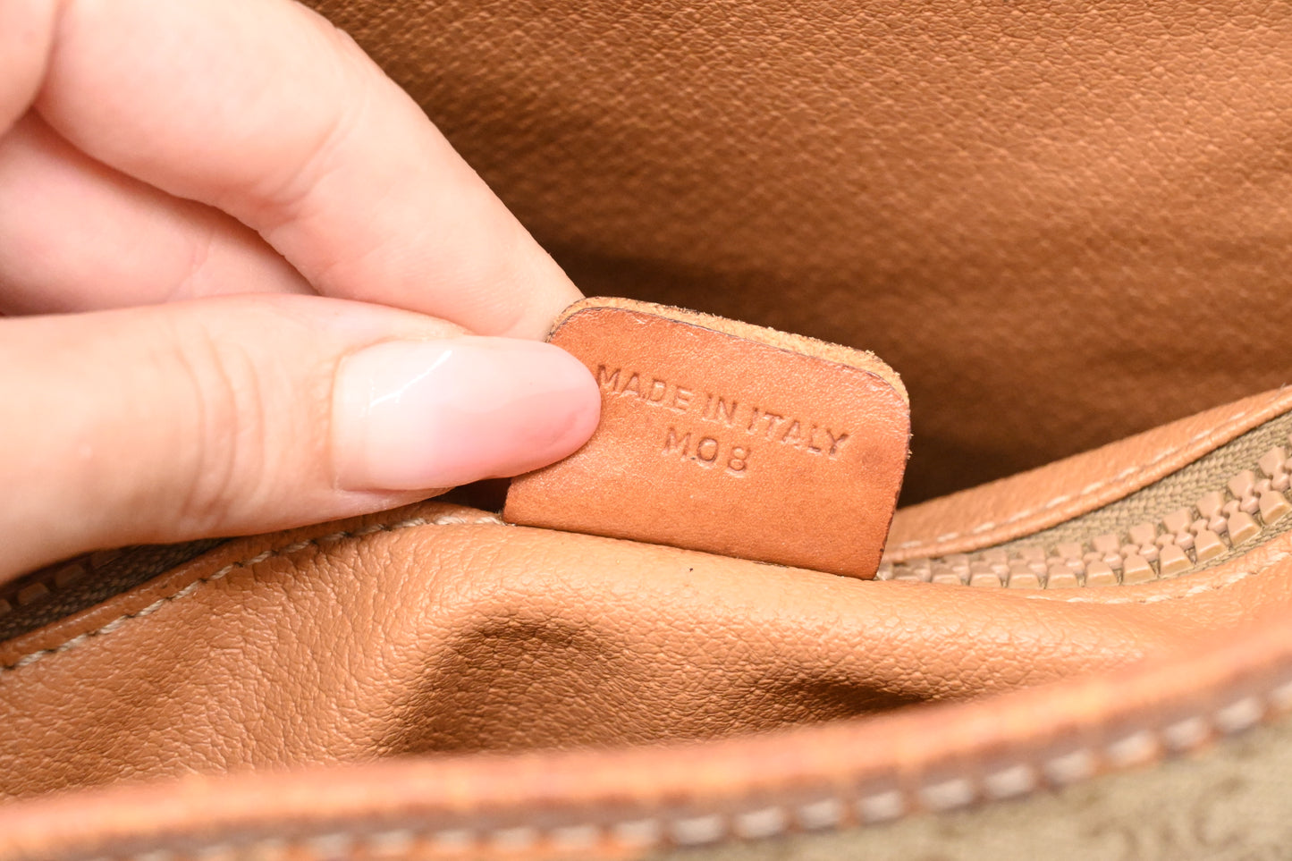 Celine Bucket Bag in Beige Macadam Canvas