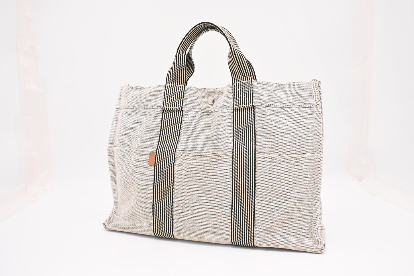 Hermes Fourre-Tout in White Canvas