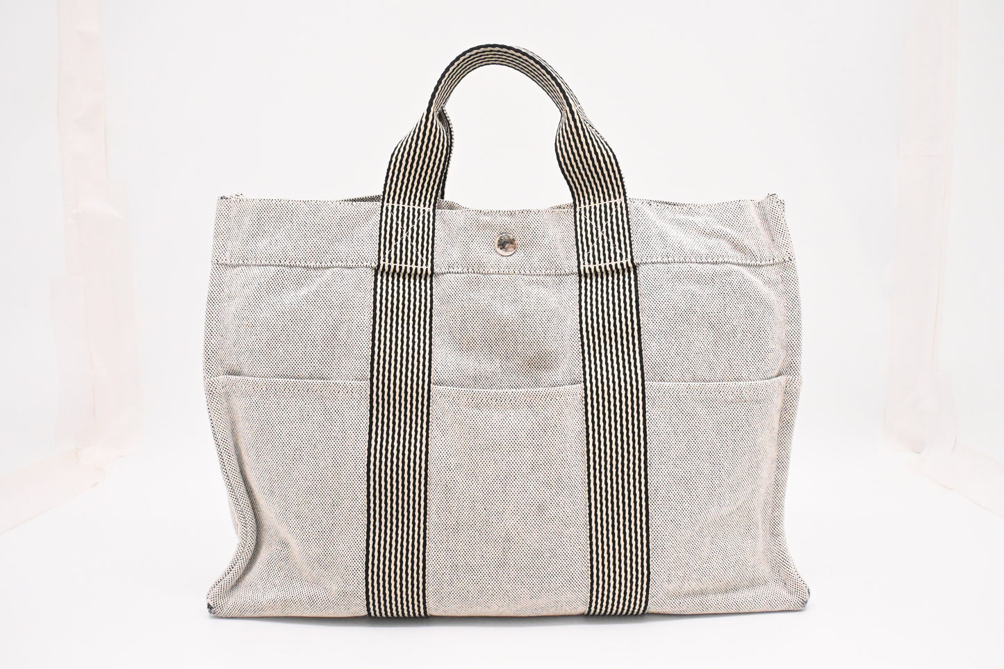 Hermes Fourre-Tout in White Canvas