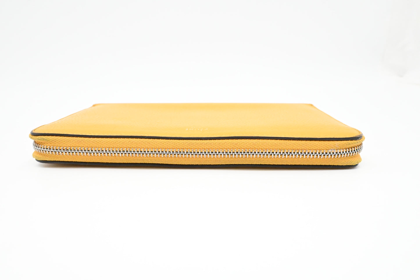 Celine Zippy Wallet in Yellow Leather