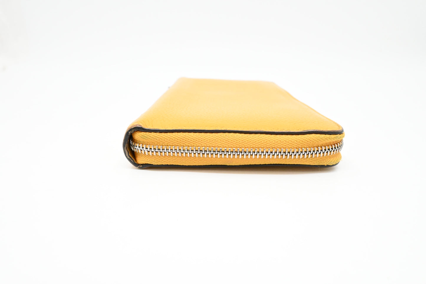 Celine Zippy Wallet in Yellow Leather