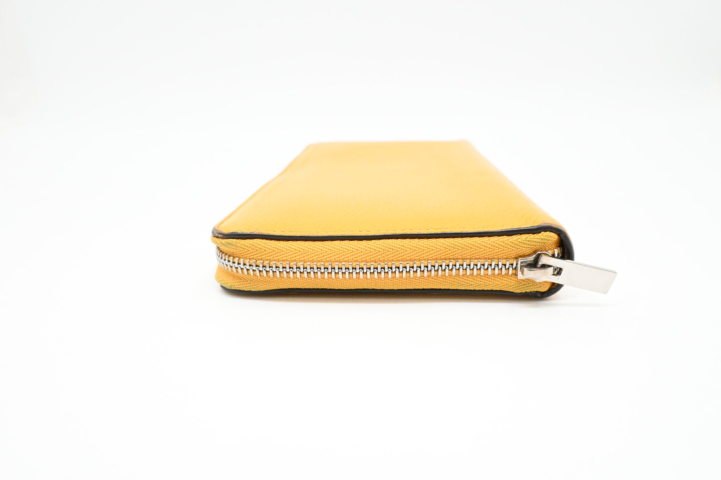 Celine Zippy Wallet in Yellow Leather