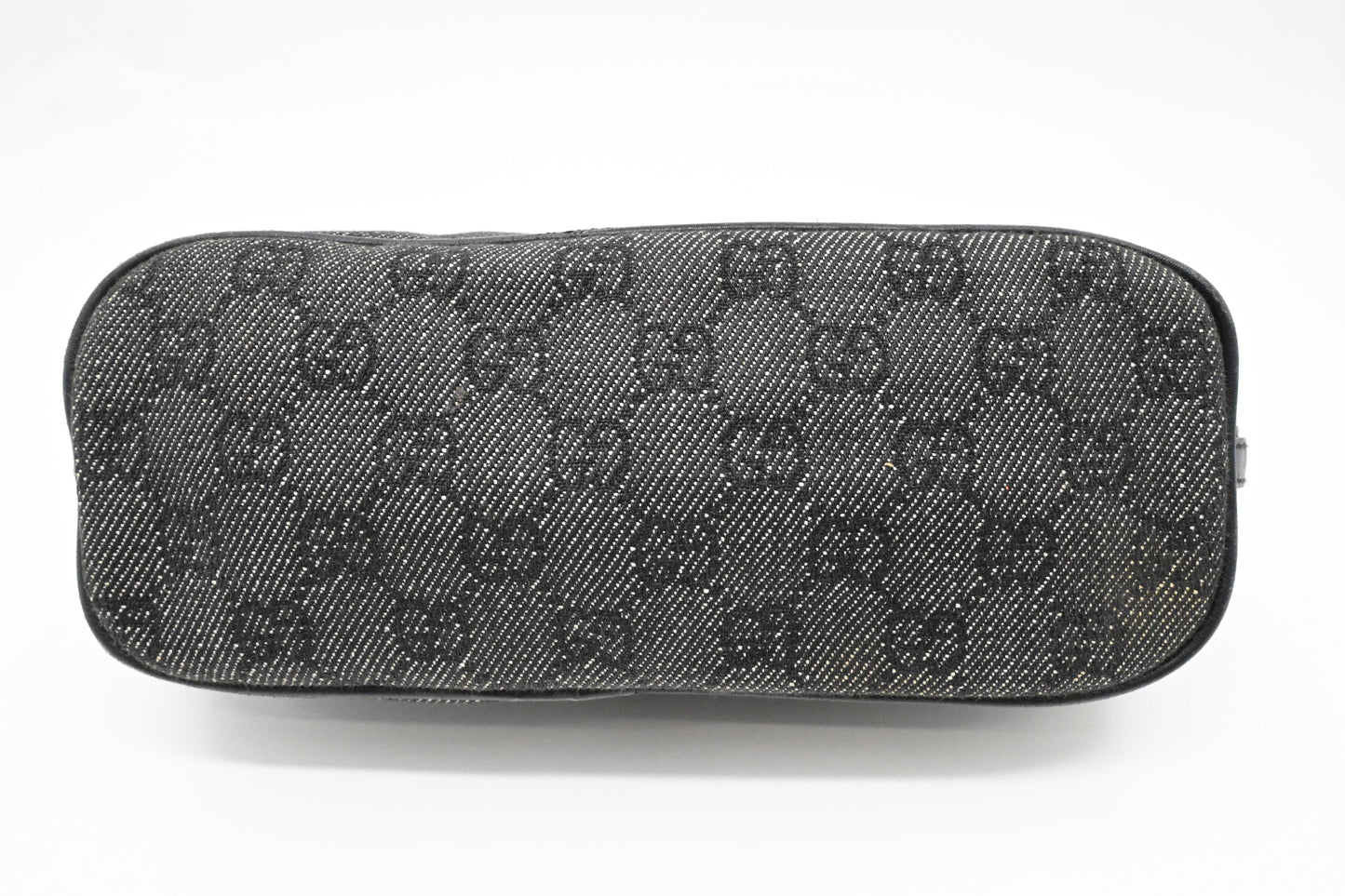 Gucci Boat Bag in Black and White GG Canvas