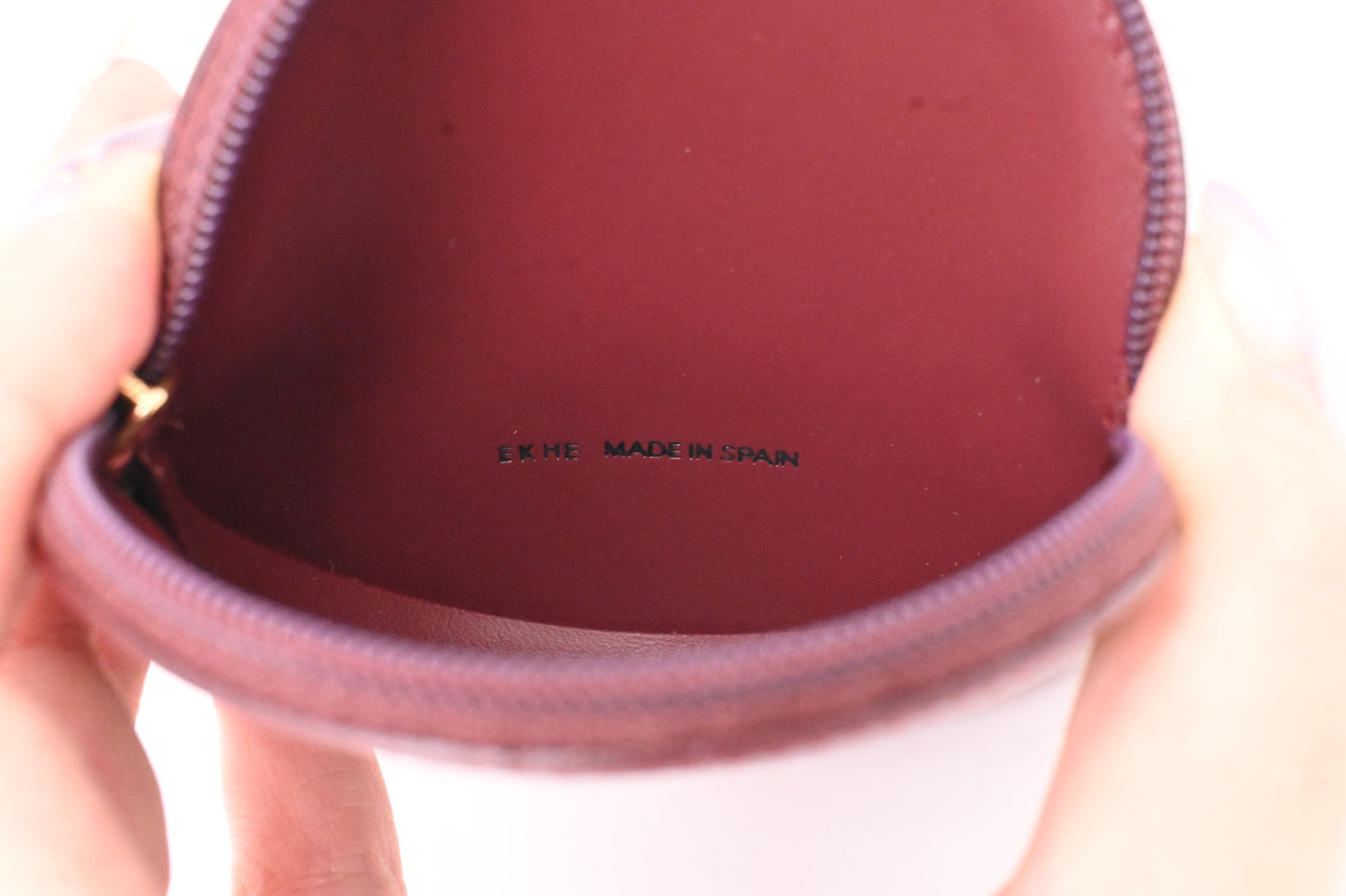 Cartier Round Coin Case in Burgundy Leather