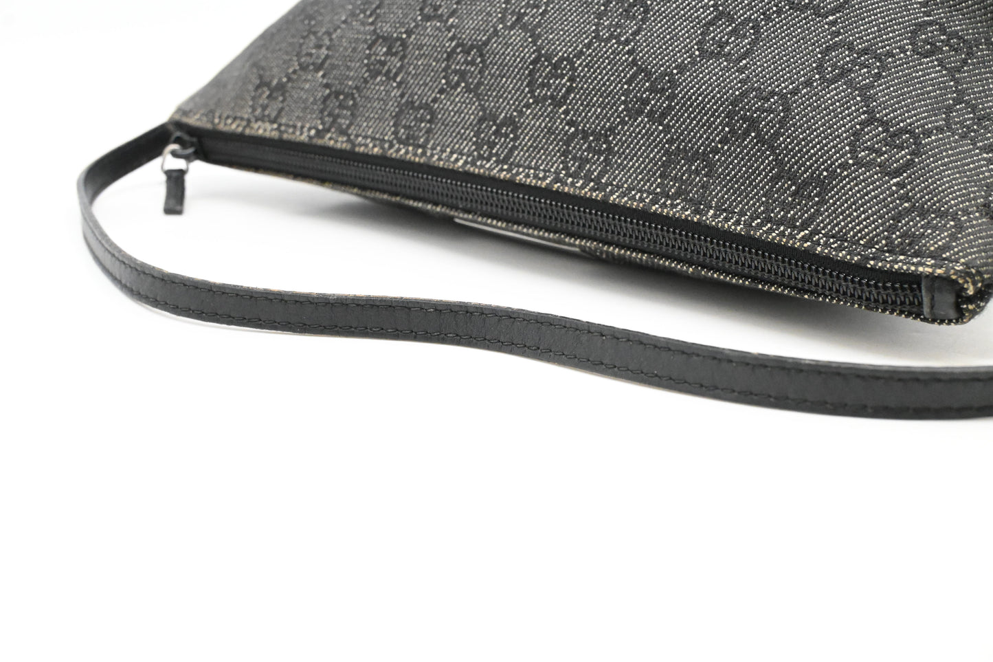 Gucci Boat Bag in Black and White GG Canvas