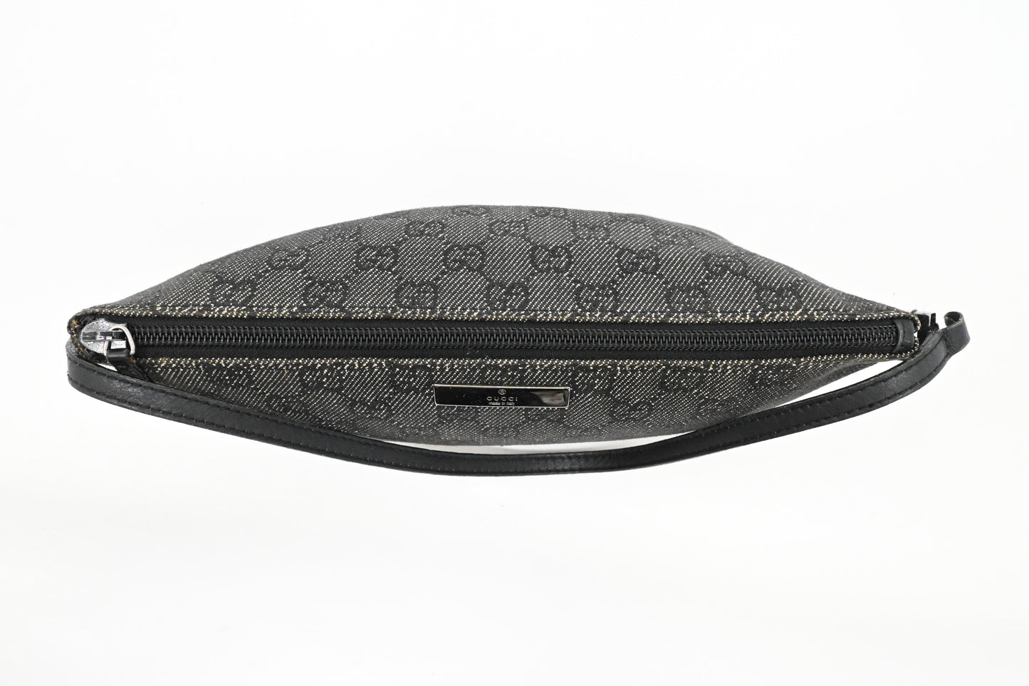 Gucci Boat Bag in Black and White GG Canvas