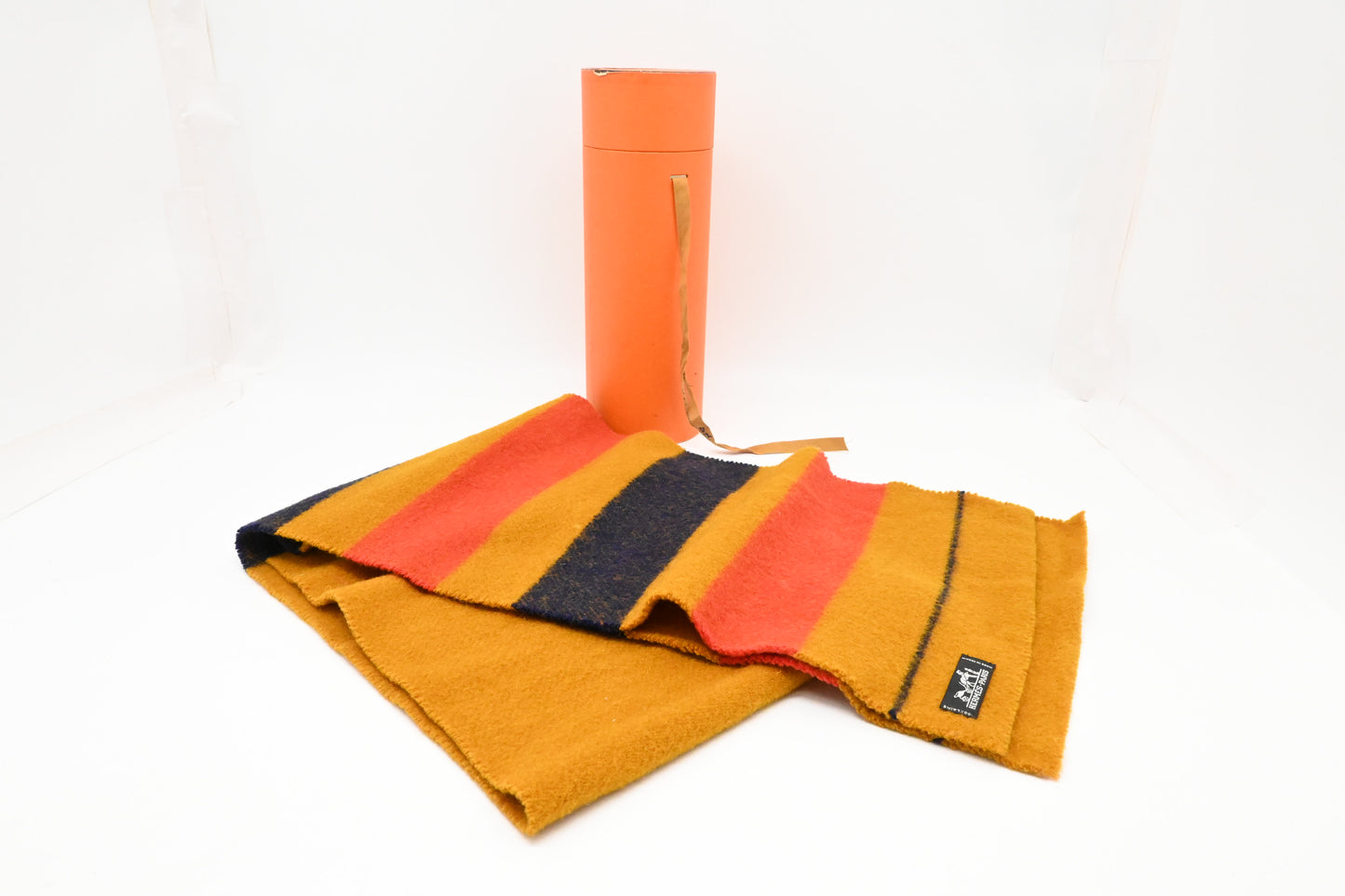 Hermes Rocabar Scarf in Yellow, Blue and Red Wool