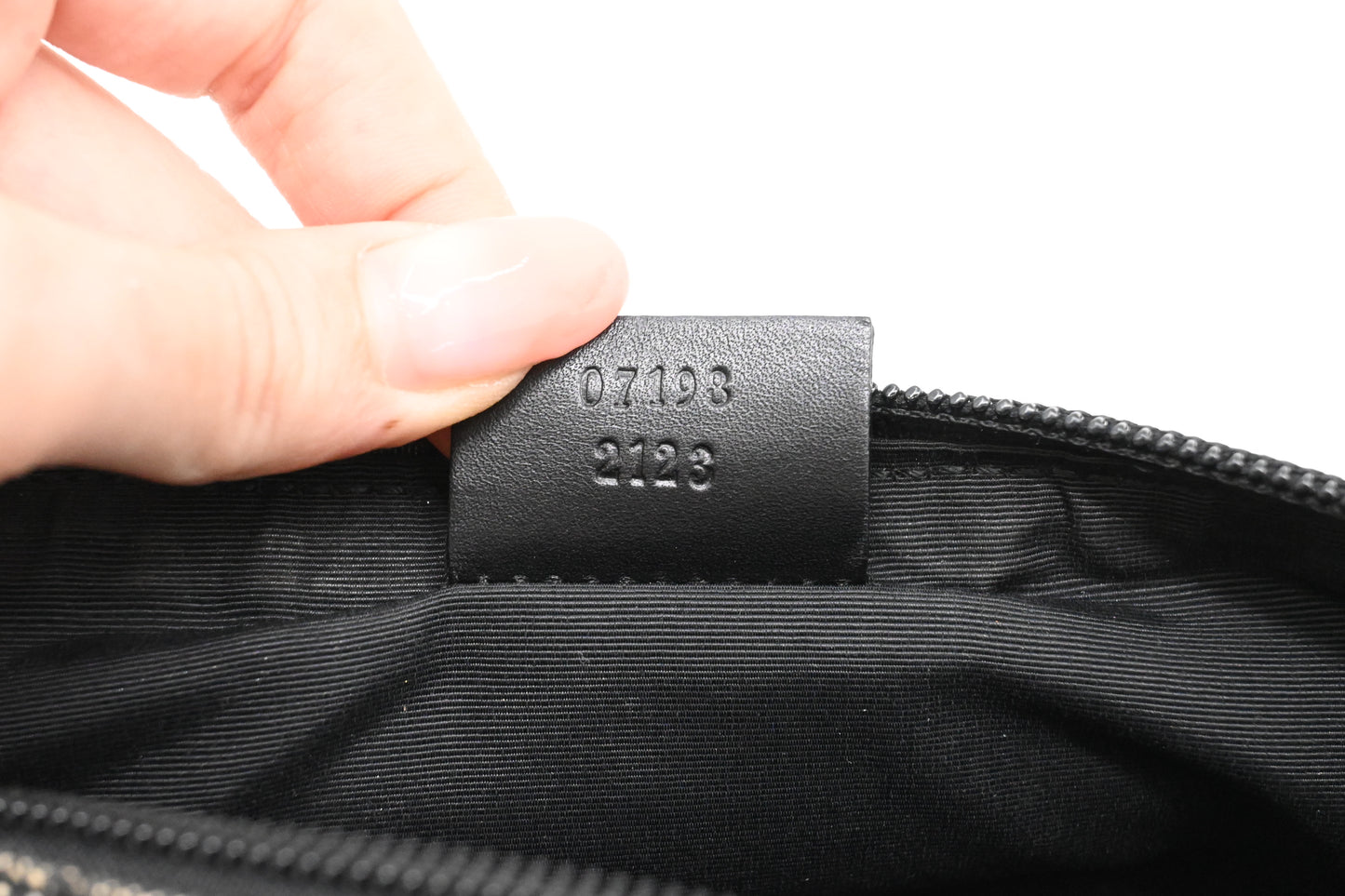 Gucci Boat Bag in Black and White GG Canvas