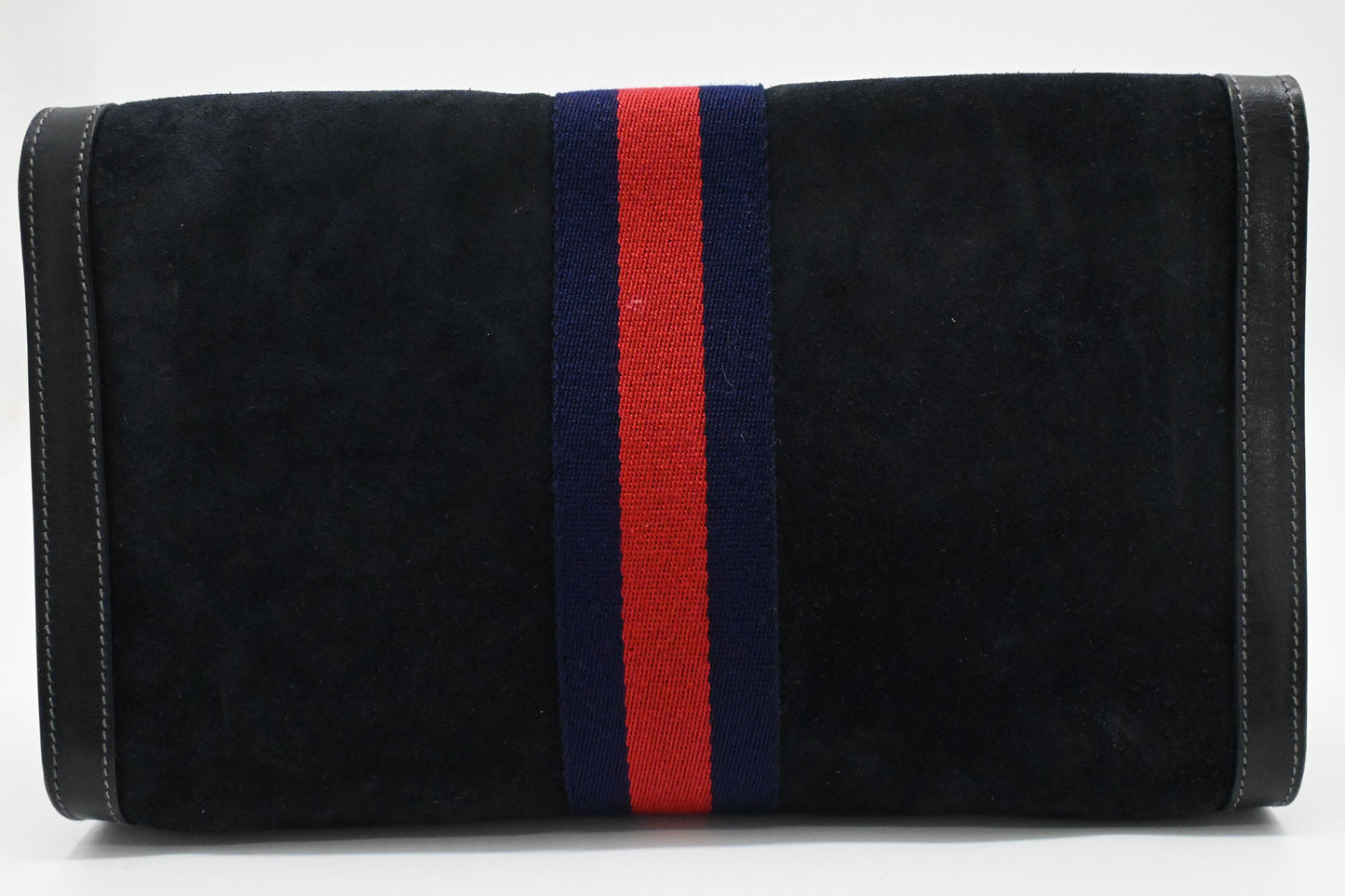 Gucci Clutch in Navy Blue Suede