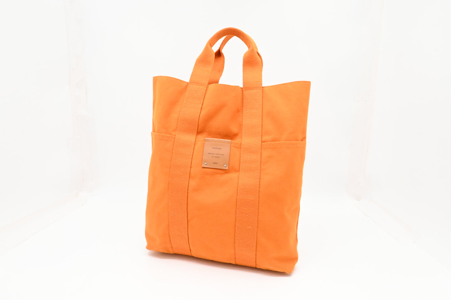 Hermes French Festival of Hawai 2021 Tote in Orange Canvas