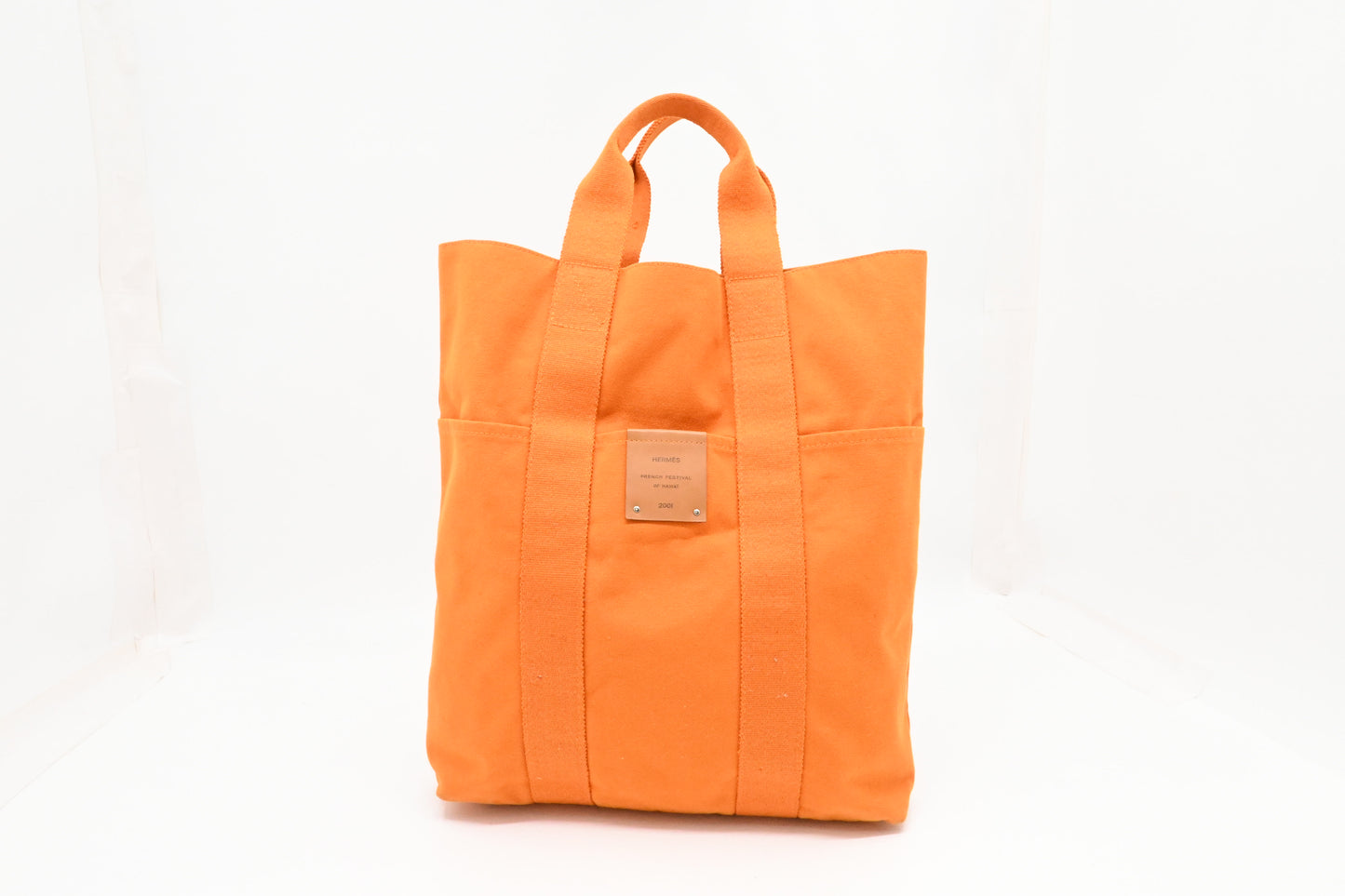 Hermes French Festival of Hawai 2021 Tote in Orange Canvas
