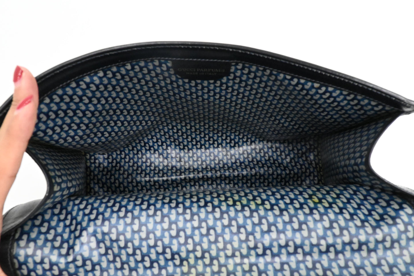 Gucci Clutch in Navy Blue Suede