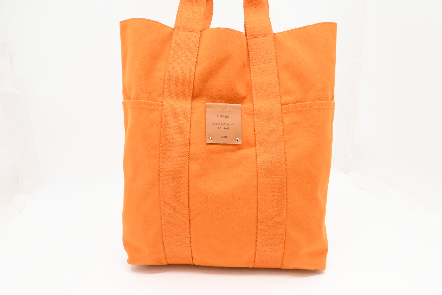 Hermes French Festival of Hawai 2021 Tote in Orange Canvas