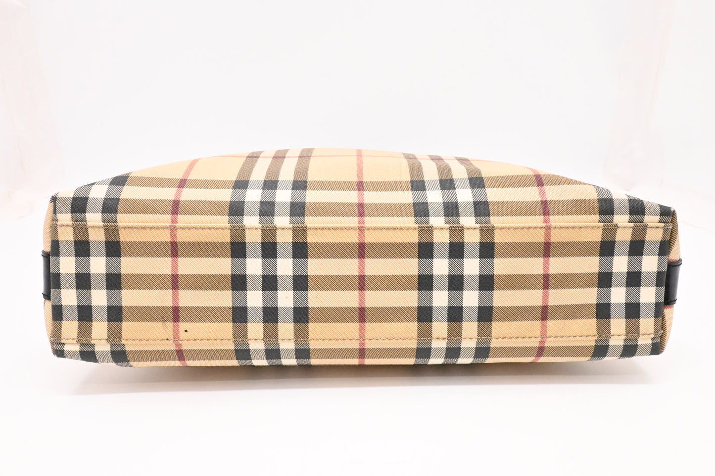Burberry Shoulder Bag in Cream Checked Coated Canvas