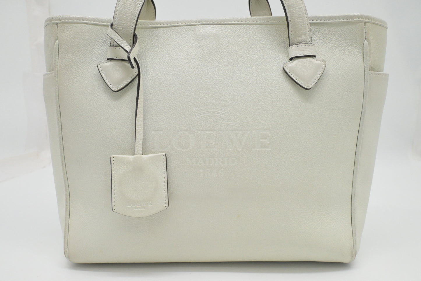 Loewe Shoulder Bag in White Leather