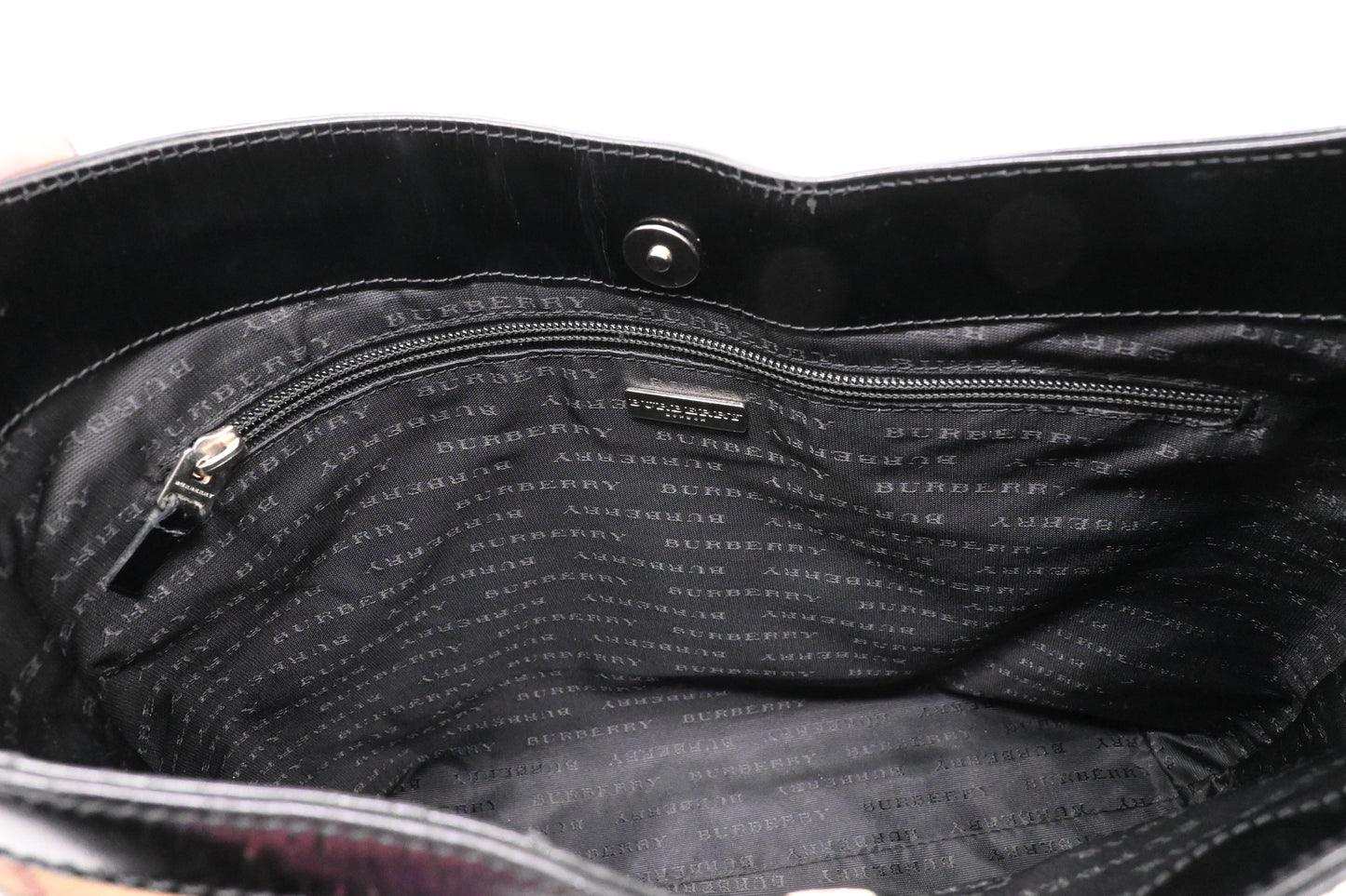 Burberry Shoulder Bag in Cream Checked Coated Canvas