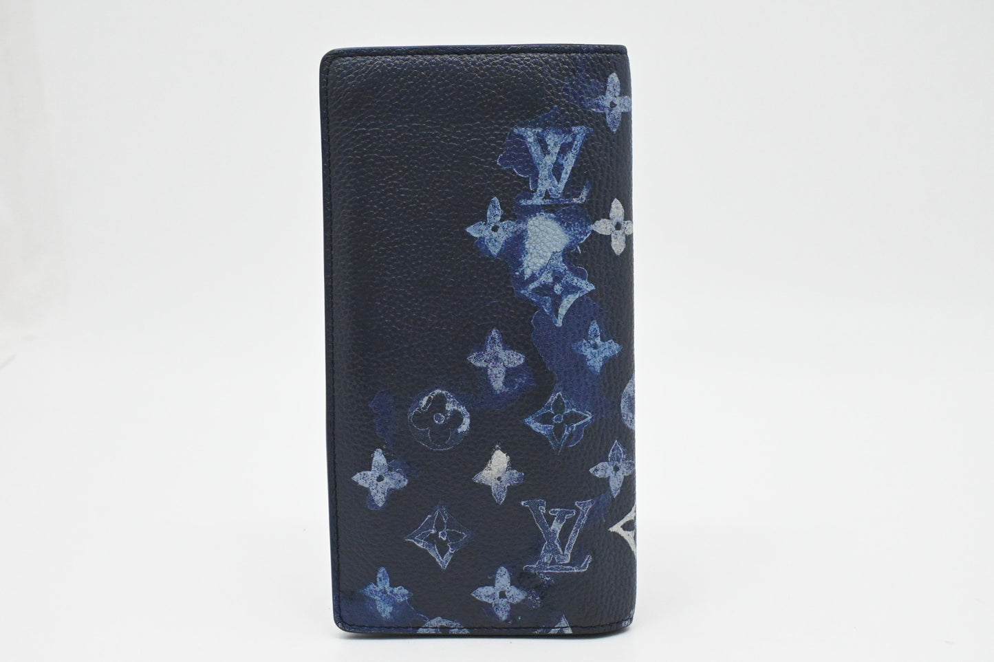 Louis Vuitton Brazza Wallet in Blue Watercolor Ink Leather