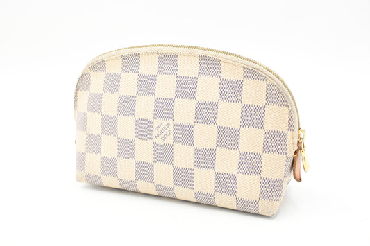 Louis Vuitton Pochette Cosmetique in Damier Azur Canvas