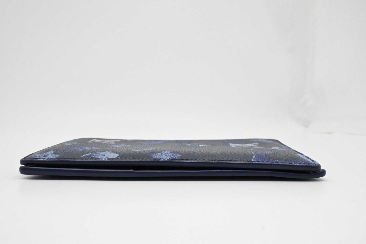 Louis Vuitton Brazza Wallet in Blue Watercolor Ink Leather