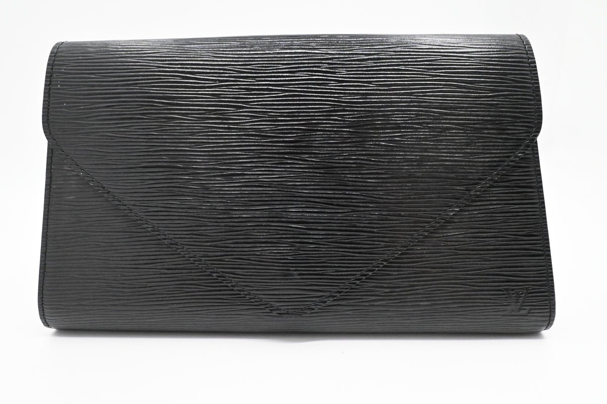 Louis Vuitton Art Deco Clutch in Black Epi Leather