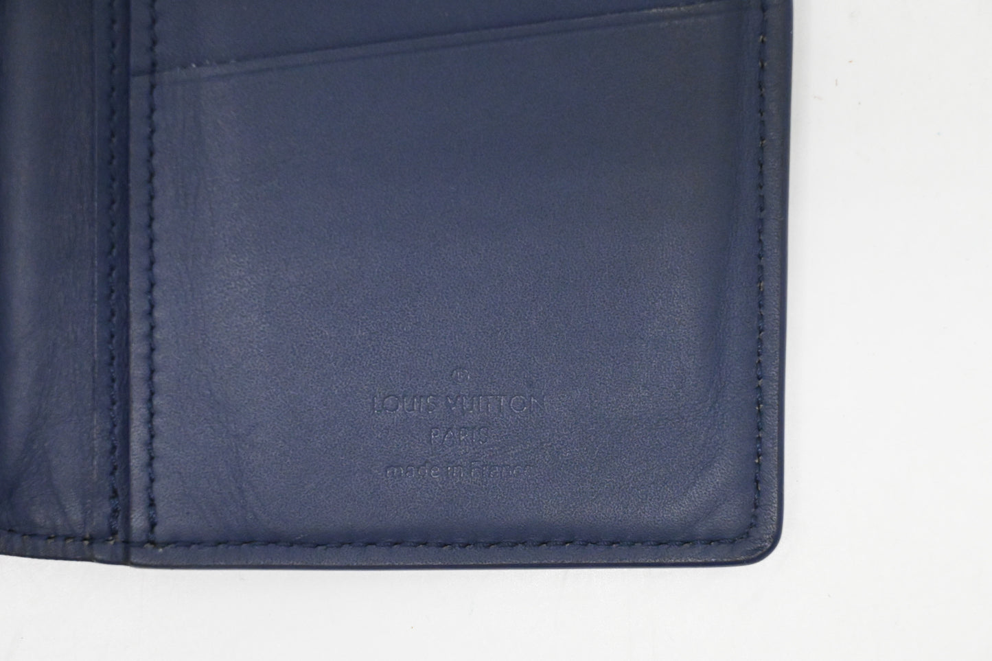 Louis Vuitton Brazza Wallet in Blue Watercolor Ink Leather