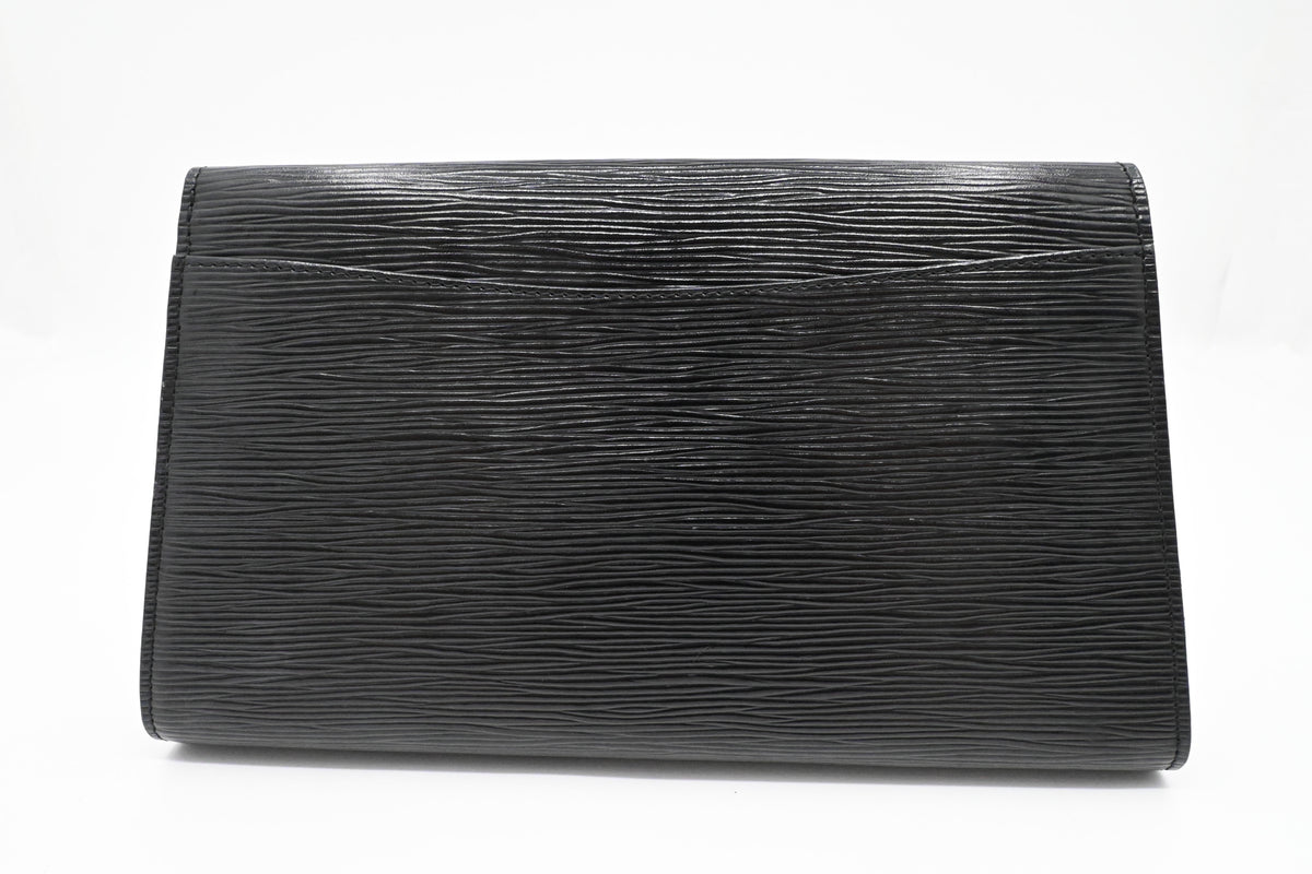 Louis Vuitton Art Deco Clutch in Black Epi Leather