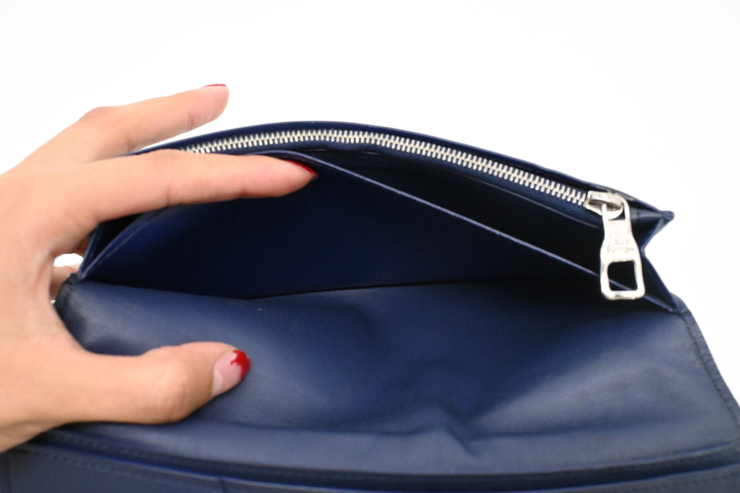 Louis Vuitton Brazza Wallet in Blue Watercolor Ink Leather