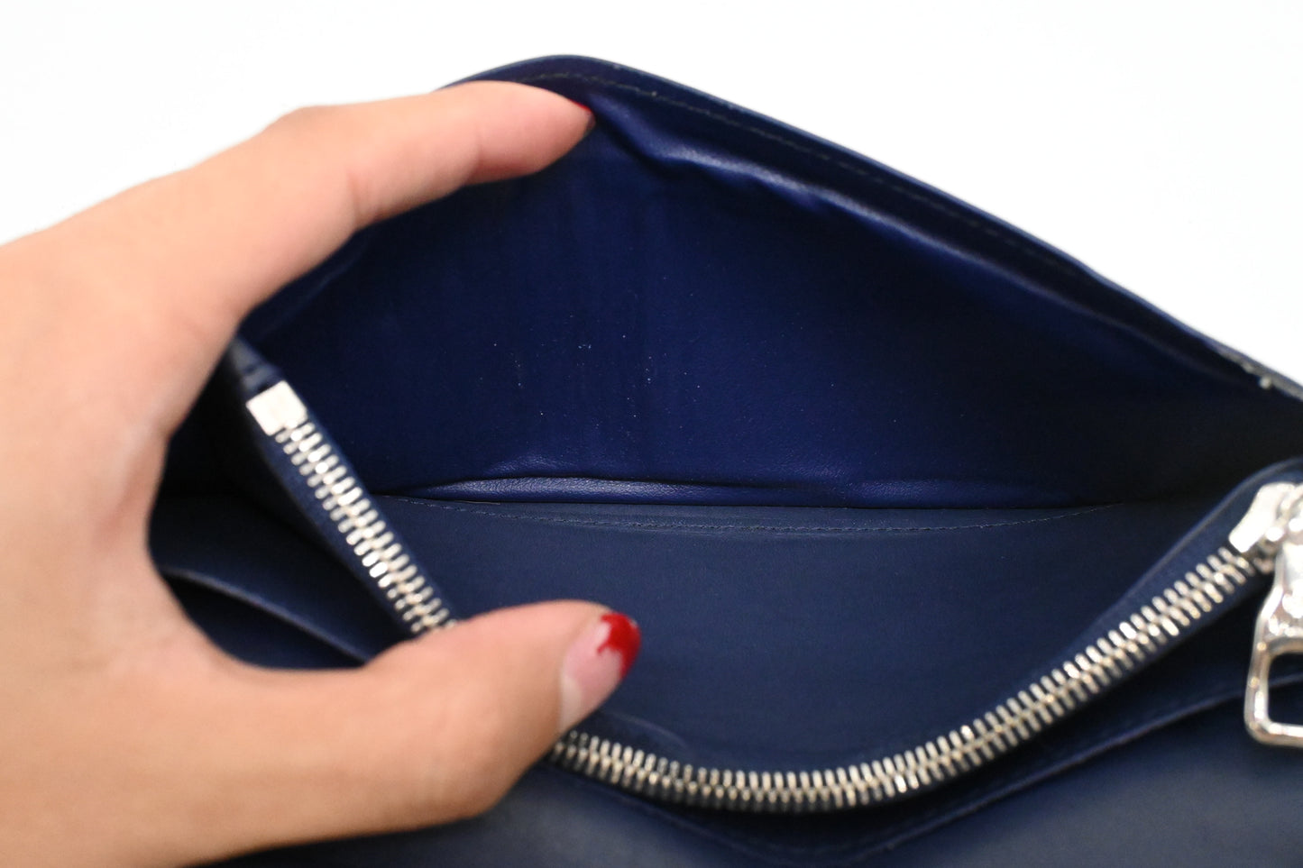 Louis Vuitton Brazza Wallet in Blue Watercolor Ink Leather