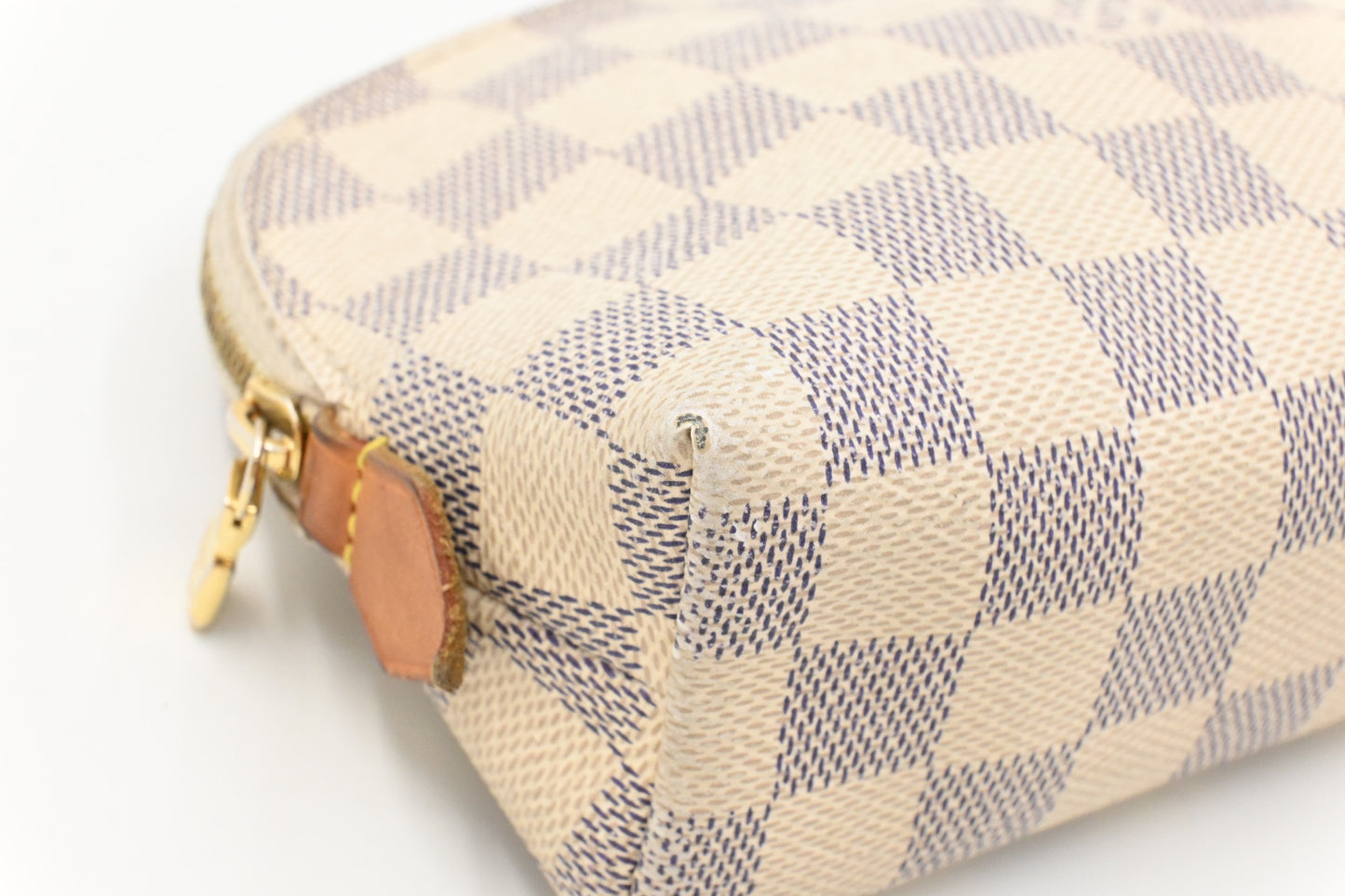Louis Vuitton Pochette Cosmetique in Damier Azur Canvas
