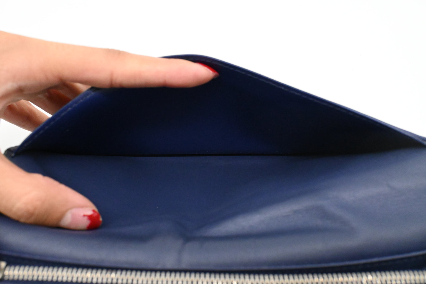 Louis Vuitton Brazza Wallet in Blue Watercolor Ink Leather