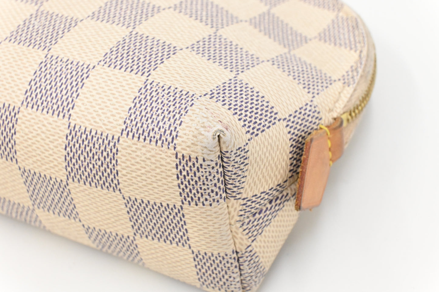 Louis Vuitton Pochette Cosmetique in Damier Azur Canvas