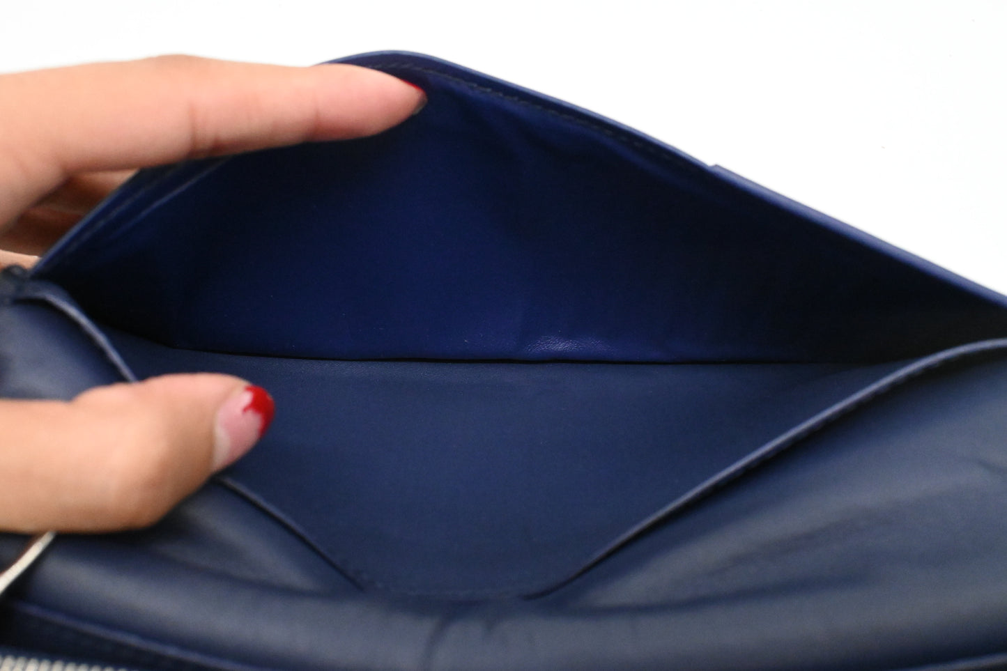 Louis Vuitton Brazza Wallet in Blue Watercolor Ink Leather