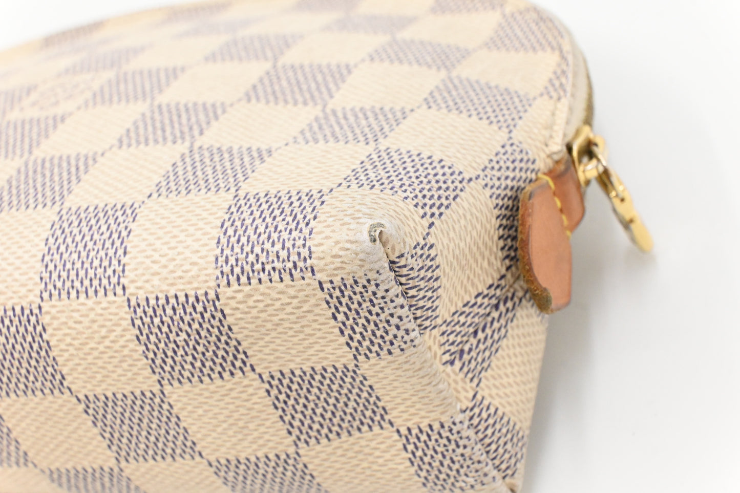 Louis Vuitton Pochette Cosmetique in Damier Azur Canvas