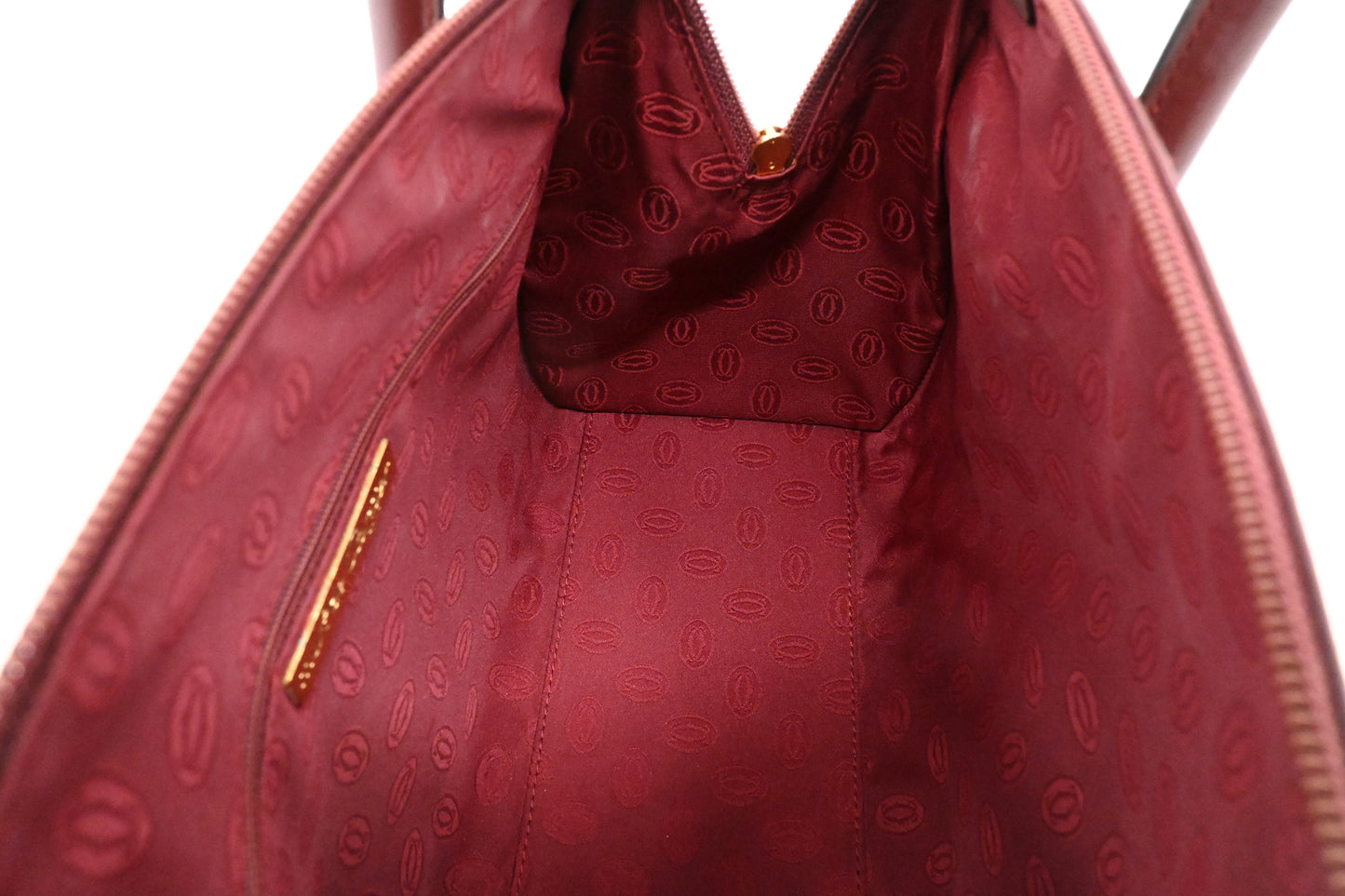 Cartier Handbag in Burgundy Leather