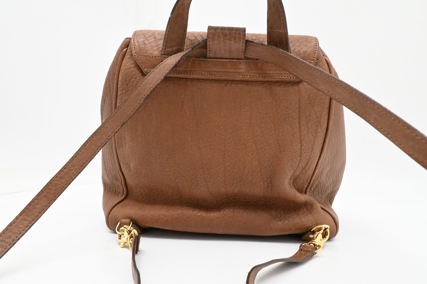 Versace Medusa Backpack in Brown Leather
