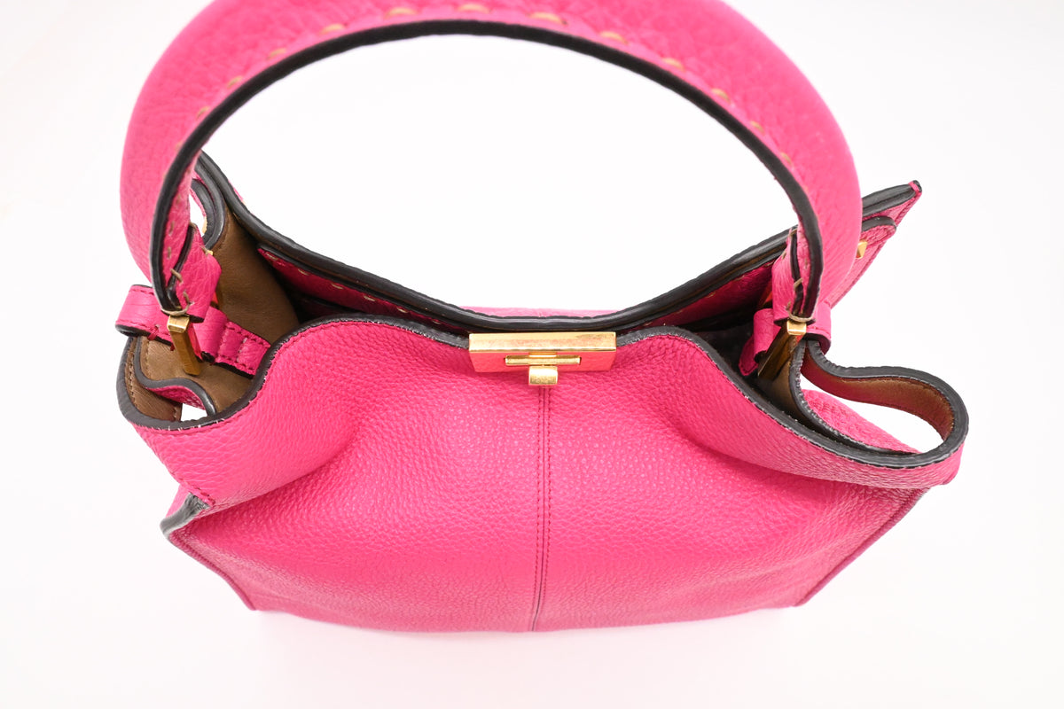 Fendi Medium Peekaboo Selleria in Pink Leather
