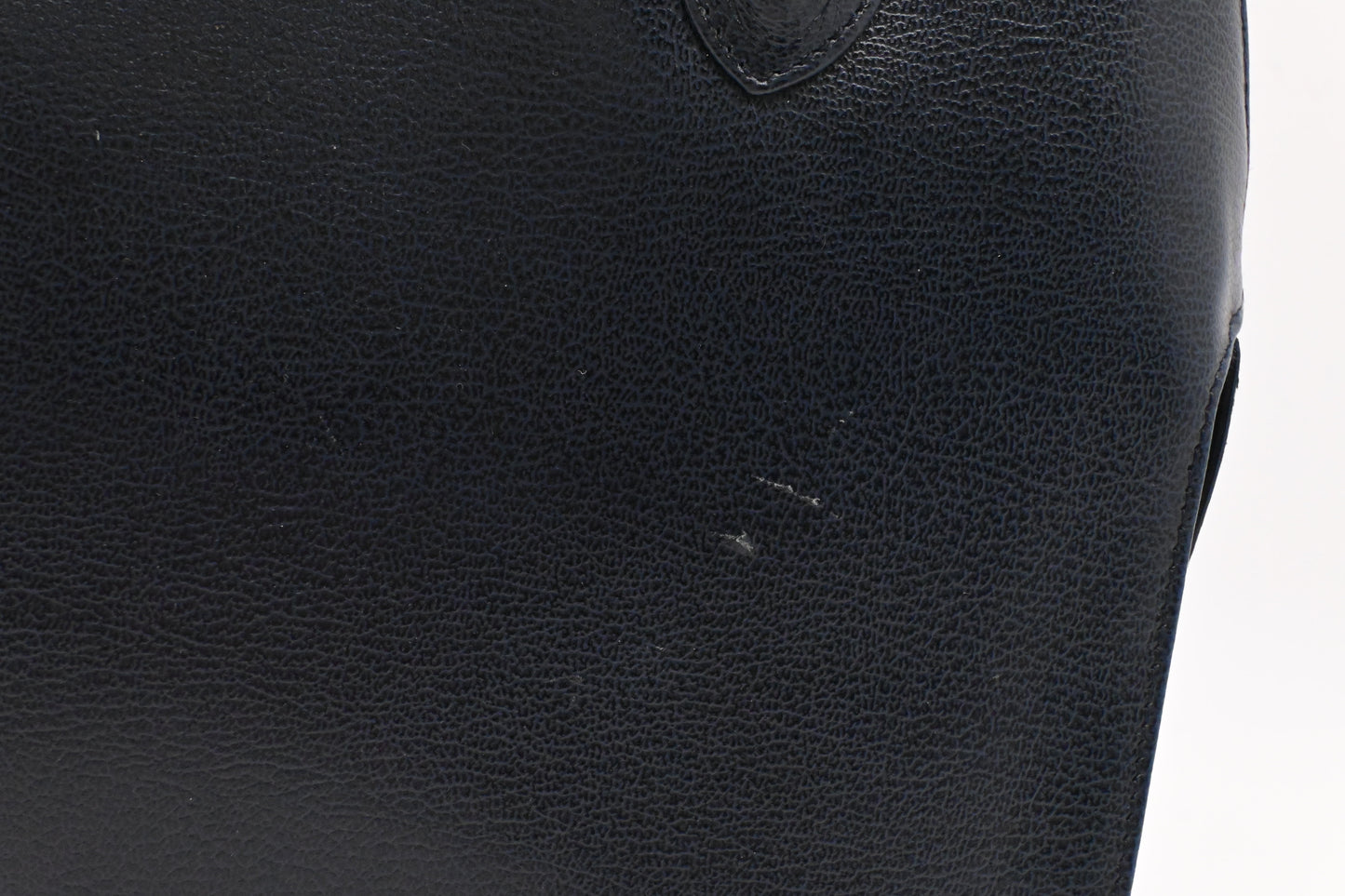 Ferragamo Gancini Handbag in Navy Blue Leather