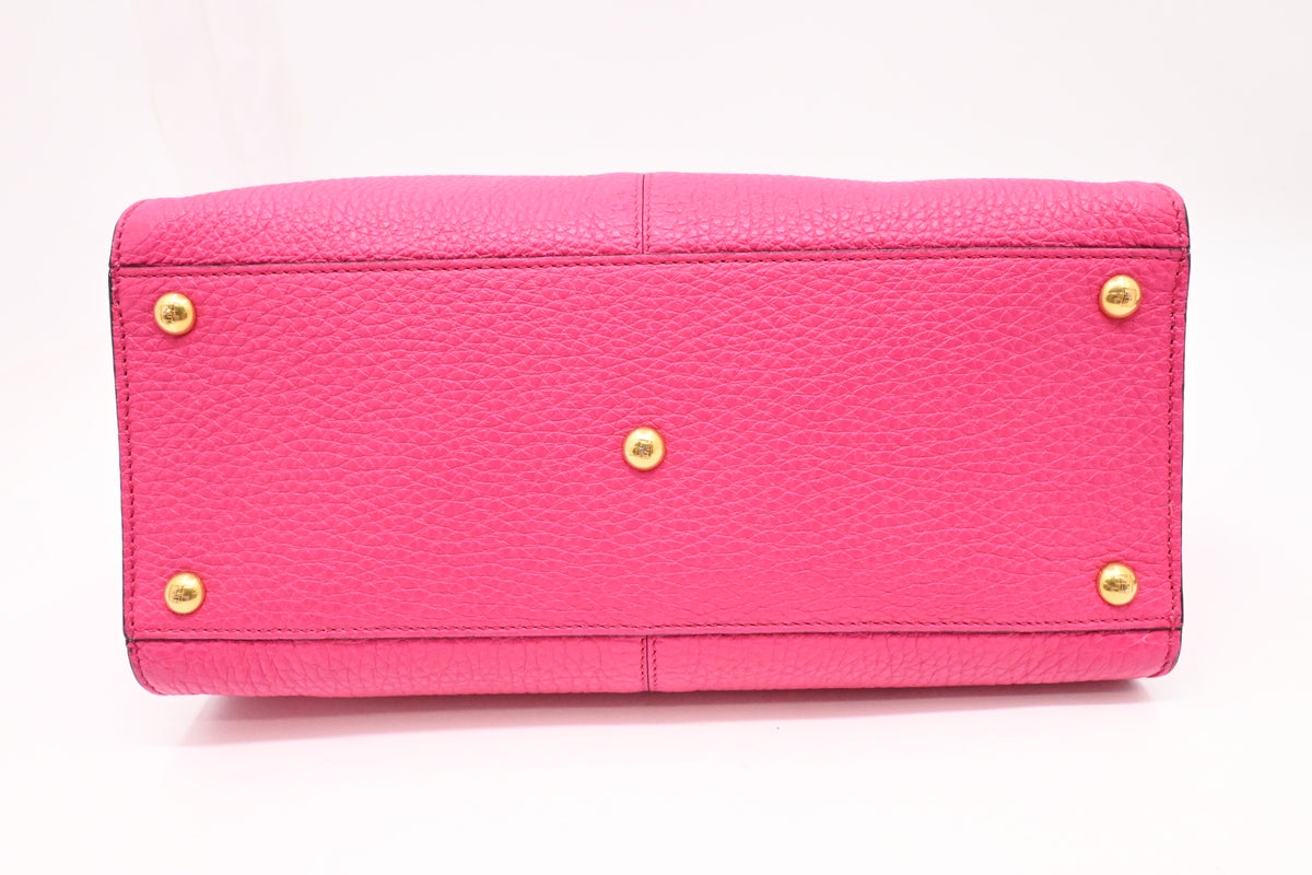 Fendi Medium Peekaboo Selleria in Pink Leather