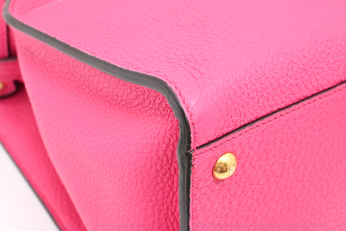 Fendi Medium Peekaboo Selleria in Pink Leather