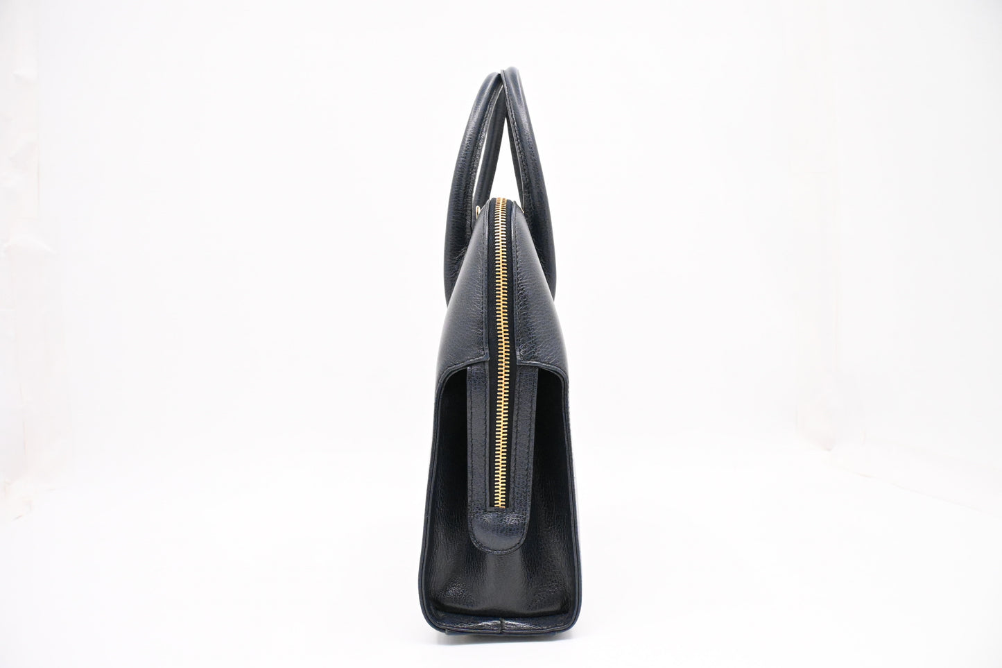 Ferragamo Gancini Handbag in Navy Blue Leather