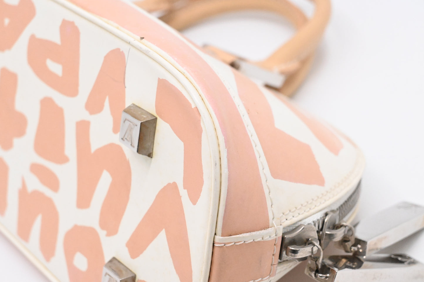 Louis Vuitton x Stephen Sprouse Alma Horizontal in Beige Graffiti Glazed Leather