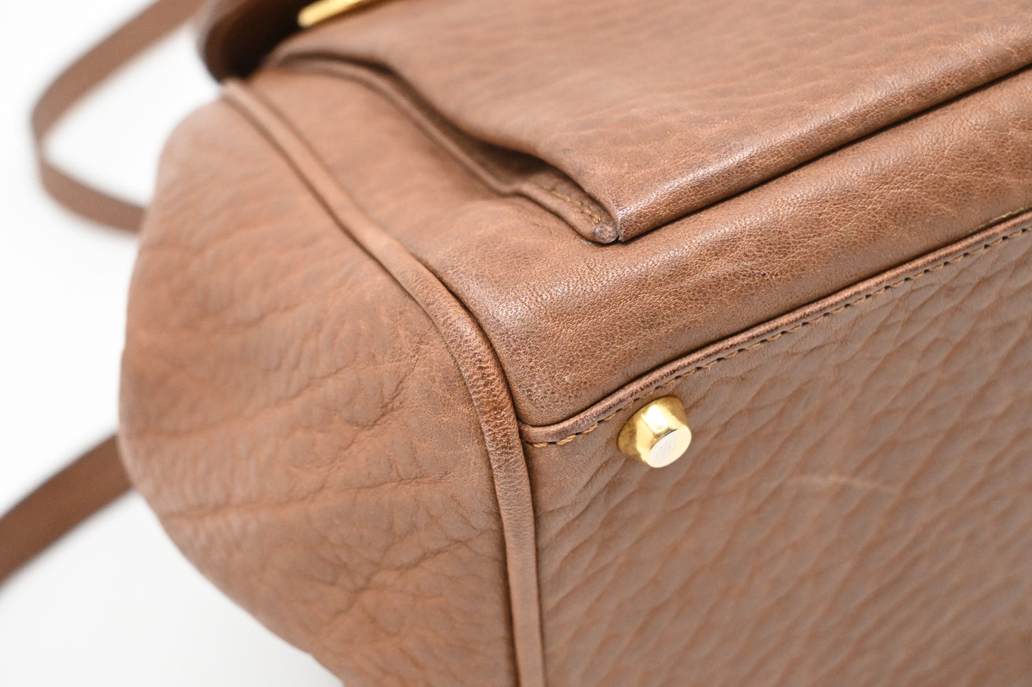 Versace Medusa Backpack in Brown Leather