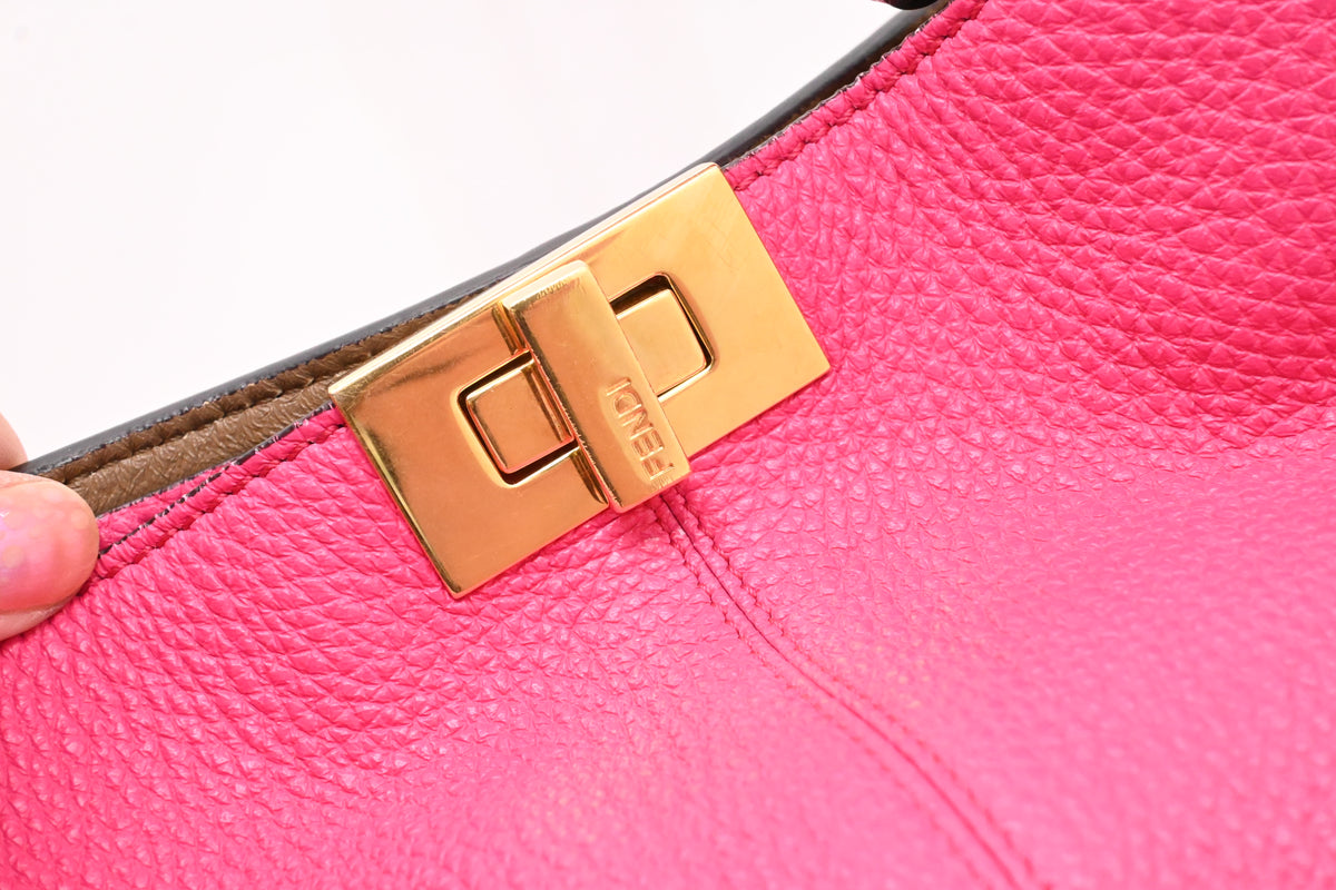 Fendi Medium Peekaboo Selleria in Pink Leather