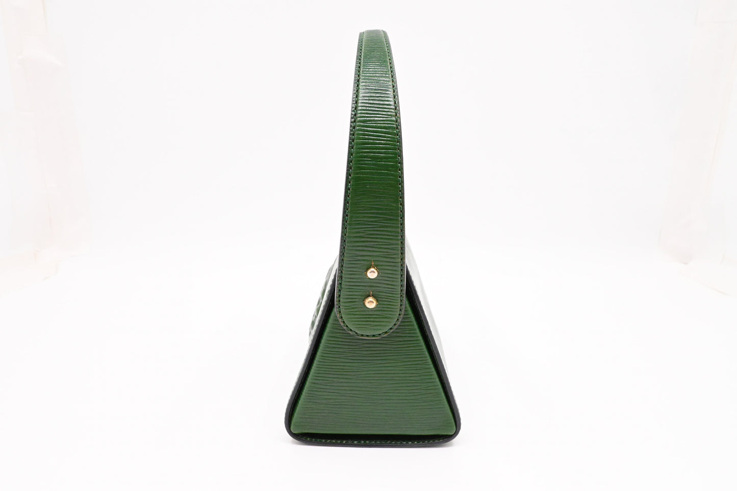 Fendi Janus Top Handle Bag in Green Leather